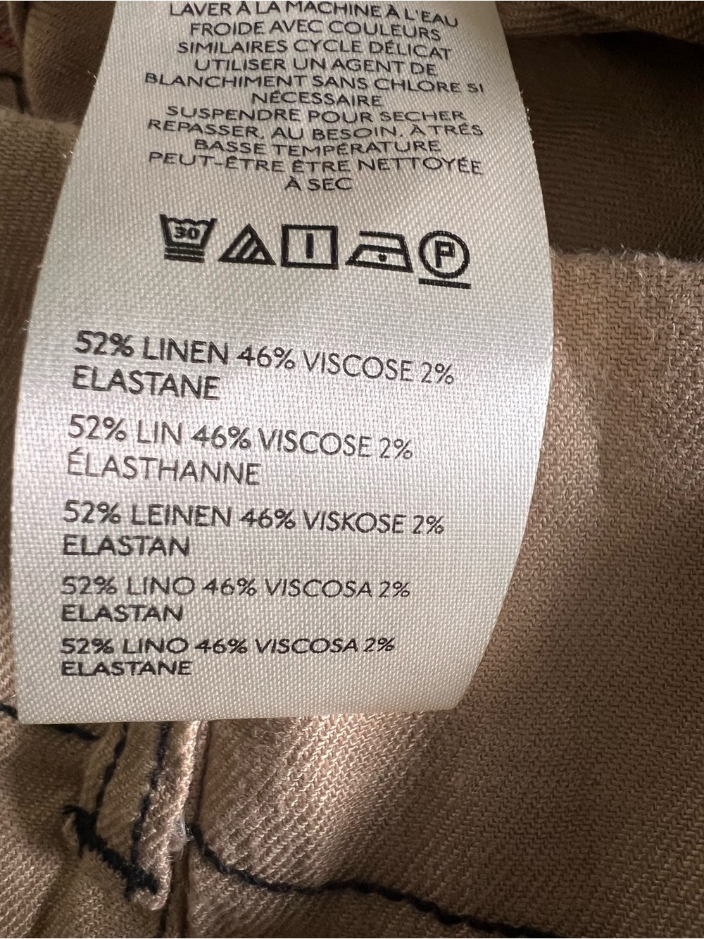 Anthropologie Maeve Colette cropped linen wide-leg pants 25 excellent condition - Picture 15 of 15